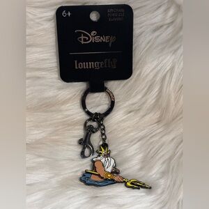 Loungefly Disney Little Mermaid King Tritons Gift Moving Arm Keychain NEW